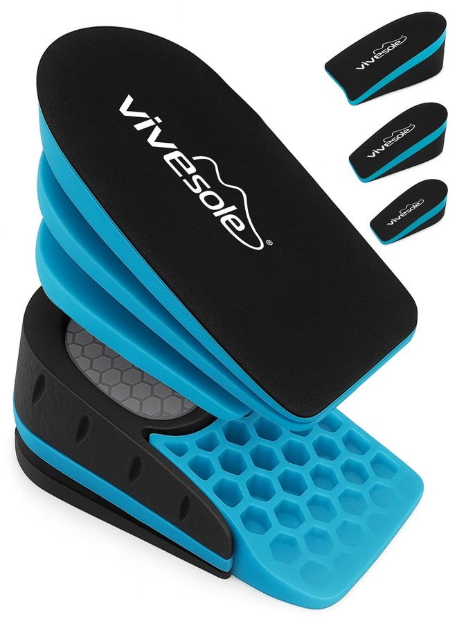 ViveSole Height Increase Insoles (Pair) - Heel Lifts for Men, Women, Leg Length Discrepancy - Plantar Fasciitis Relief Shoe Inserts - Orthopedic Cups for Foot Pain - Lightweight Gel Support - Image 1